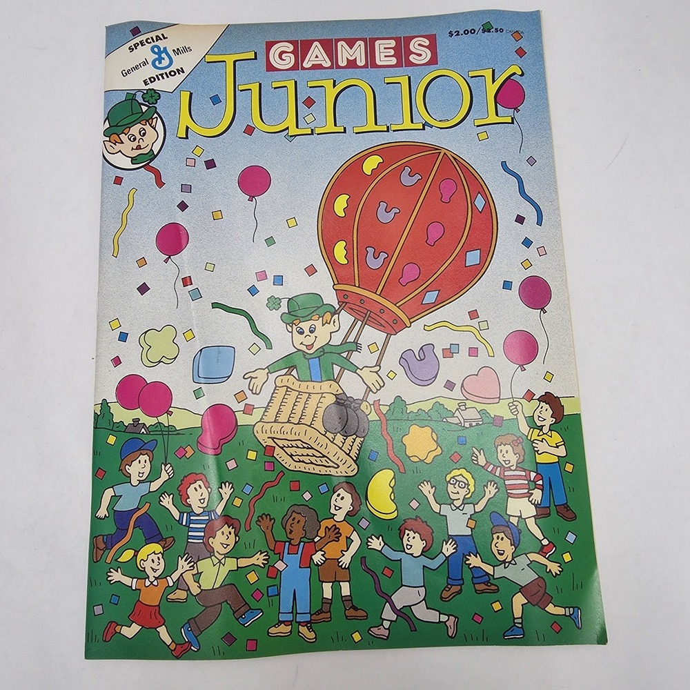 Vintage Lucky Charms Games Junior June/July 1989 General Mills Special Edition